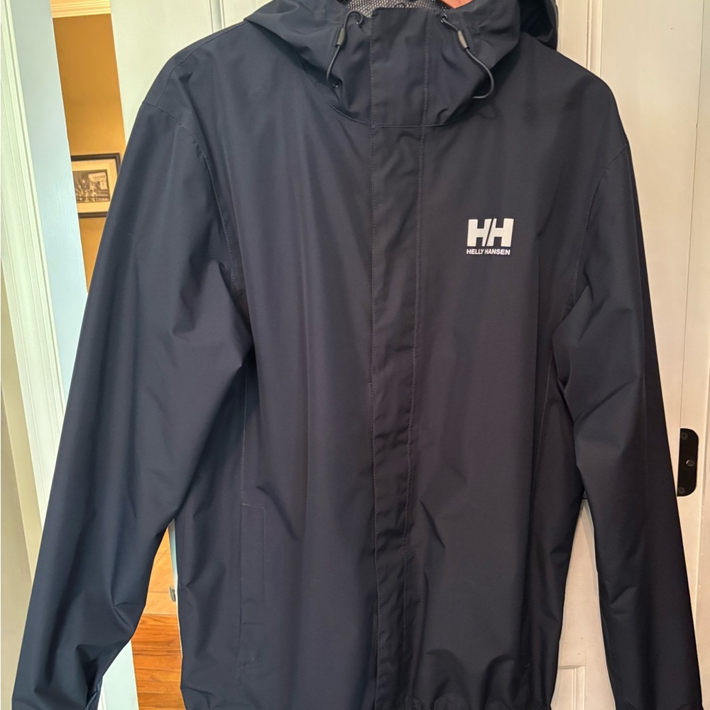 Like new - Helly Hansen Men's Dubliner Waterproof shell Jacket - Navy